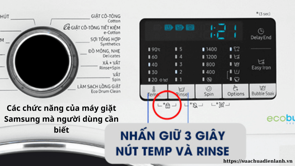 Cac chuc nang cua may giat Samsung ma nguoi dung can biet