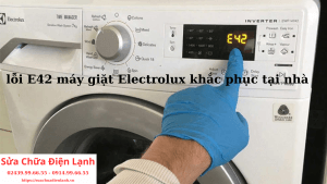 loi E42 may giat Electrolux khac phuc tai nha