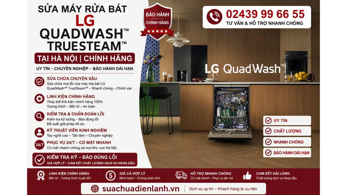 Cam Kết Của Trung Tâm Sửa Máy Rửa Bát LG Hà Nội