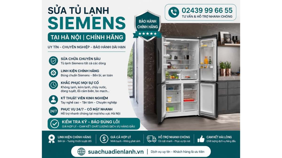 Sửa Tủ Lạnh Siemens Tại Hà Nội Uy Tín 24/7 – Chuyên Nghiệp, Có Mặt Nhanh Sau 30 Phút 1 Sửa Tủ Lạnh Siemens Tại Hà Nội Uy Tín 24/7 – Chuyên Nghiệp, Có Mặt Nhanh Sau 30 Phút
